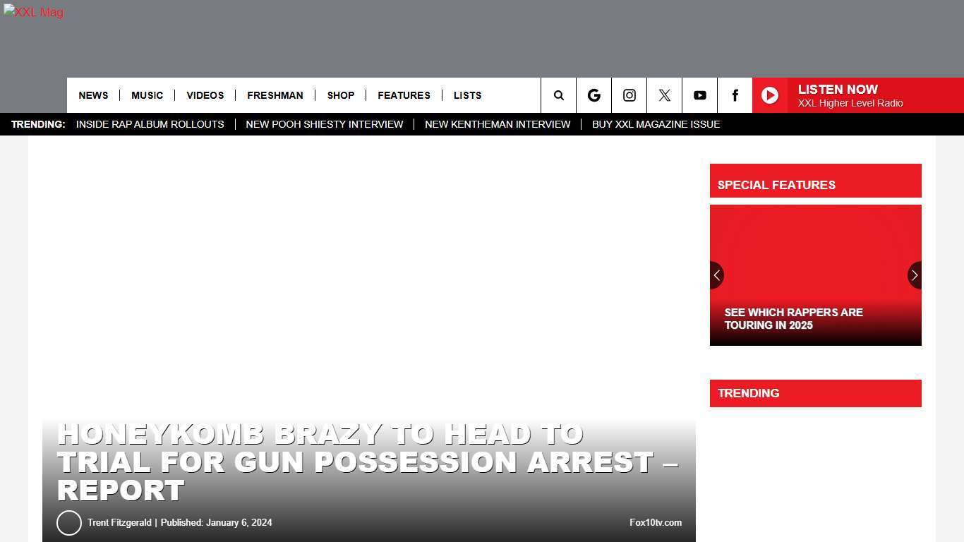 HoneyKomb Brazy Faces Trial for Gun Possession Arrest - Report