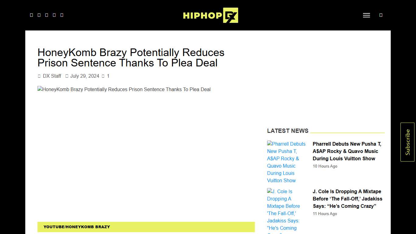 HoneyKomb Brazy Potentially Reduces Prison Sentence Thanks To Plea Deal - HipHopDX