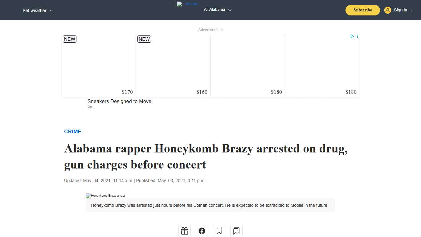 Alabama rapper Honeykomb Brazy arrested on drug, gun charges before concert - al.com